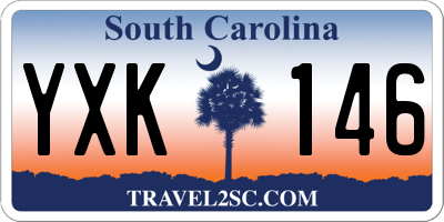 SC license plate YXK146
