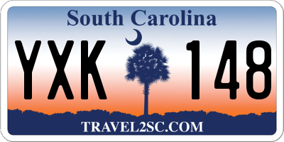 SC license plate YXK148