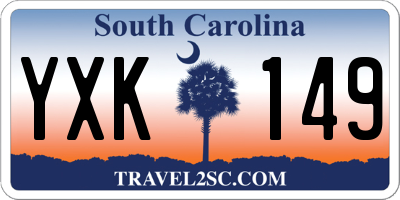 SC license plate YXK149