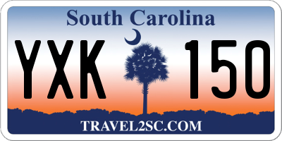 SC license plate YXK150
