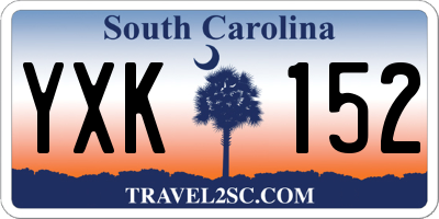 SC license plate YXK152