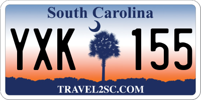 SC license plate YXK155
