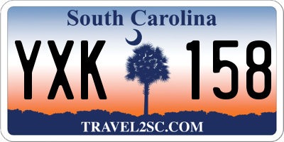 SC license plate YXK158