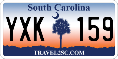 SC license plate YXK159