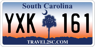 SC license plate YXK161