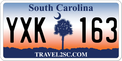 SC license plate YXK163