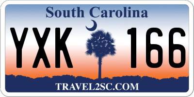 SC license plate YXK166
