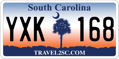 SC license plate YXK168