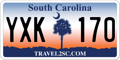 SC license plate YXK170