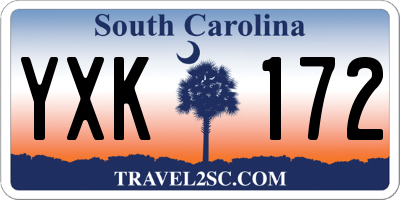 SC license plate YXK172