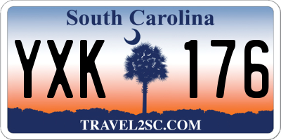 SC license plate YXK176
