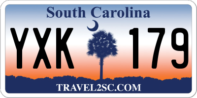 SC license plate YXK179