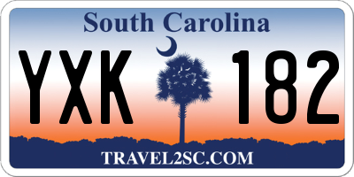 SC license plate YXK182