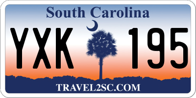 SC license plate YXK195