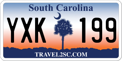 SC license plate YXK199