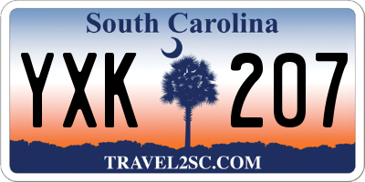 SC license plate YXK207