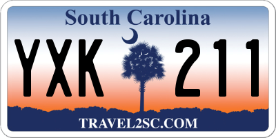 SC license plate YXK211