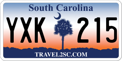 SC license plate YXK215