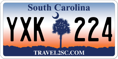 SC license plate YXK224