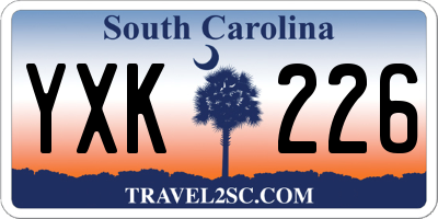 SC license plate YXK226