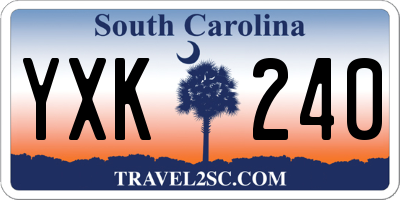SC license plate YXK240