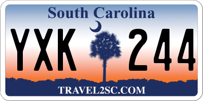 SC license plate YXK244
