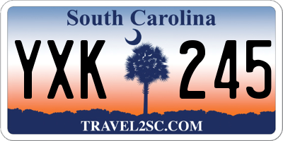 SC license plate YXK245