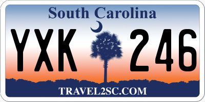 SC license plate YXK246