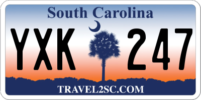 SC license plate YXK247