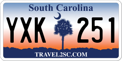 SC license plate YXK251