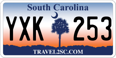 SC license plate YXK253