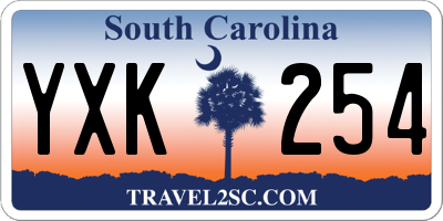 SC license plate YXK254