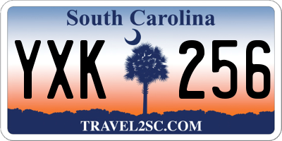 SC license plate YXK256