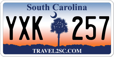 SC license plate YXK257