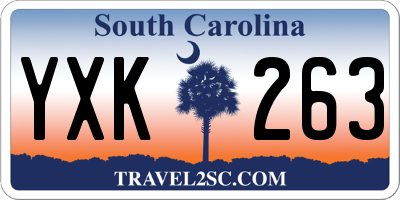 SC license plate YXK263