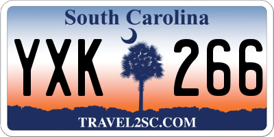 SC license plate YXK266
