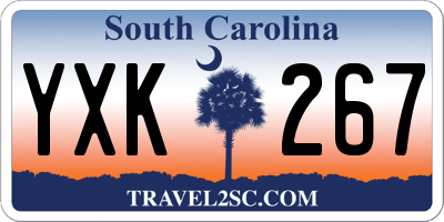 SC license plate YXK267