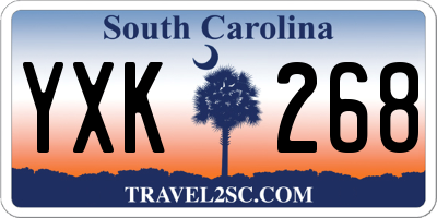 SC license plate YXK268
