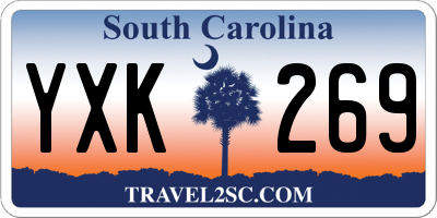 SC license plate YXK269
