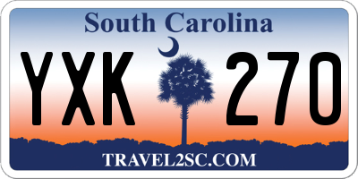 SC license plate YXK270