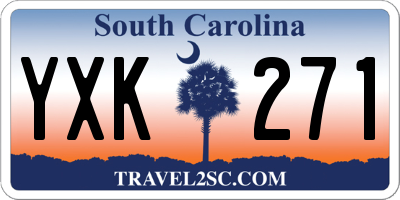 SC license plate YXK271