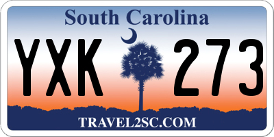 SC license plate YXK273