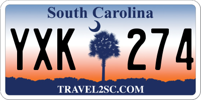 SC license plate YXK274