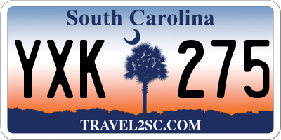 SC license plate YXK275