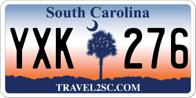 SC license plate YXK276