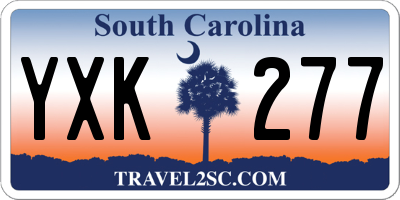 SC license plate YXK277