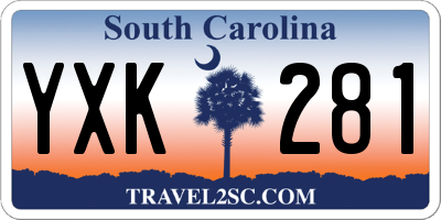 SC license plate YXK281