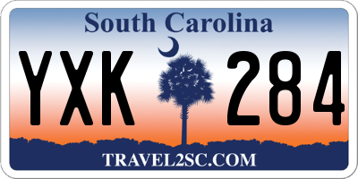 SC license plate YXK284