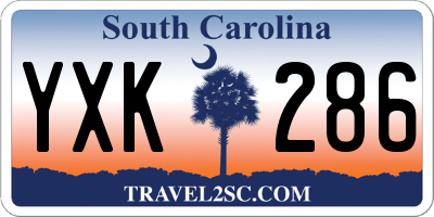 SC license plate YXK286