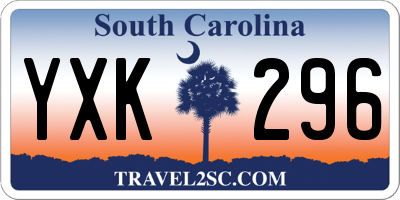 SC license plate YXK296